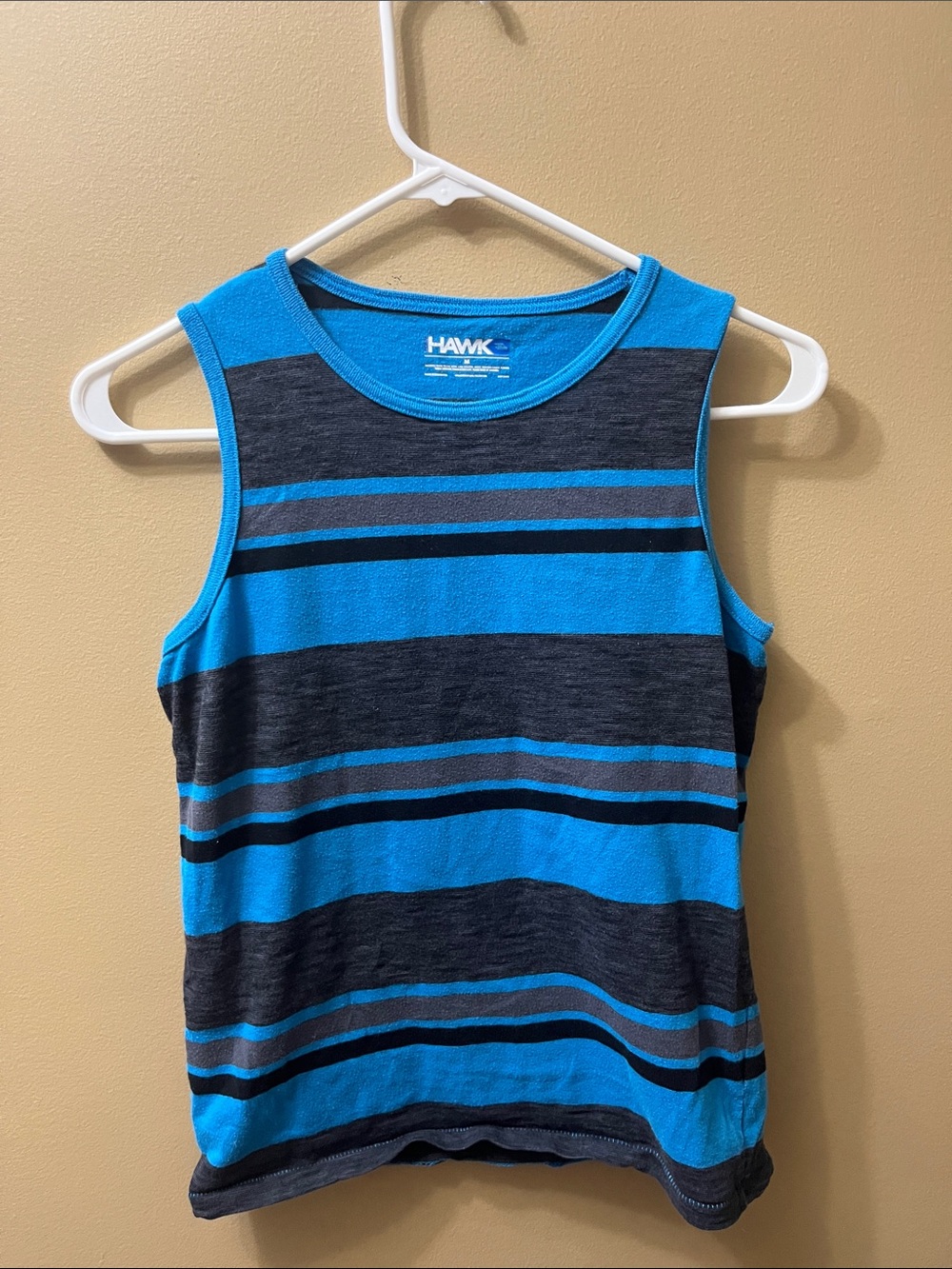 Tony Hawk Blue & Gray Striped Kids Tank Top